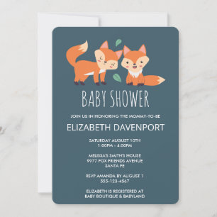 Bebé Shower de Zorros Naranjas Adorables