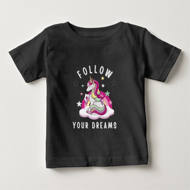 Bebé Sigue tus sueños mi camiseta de cumpleaños de Unic (Anverso)