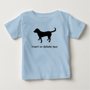 Bebé Silueta del laboratorio del negro de la camiseta