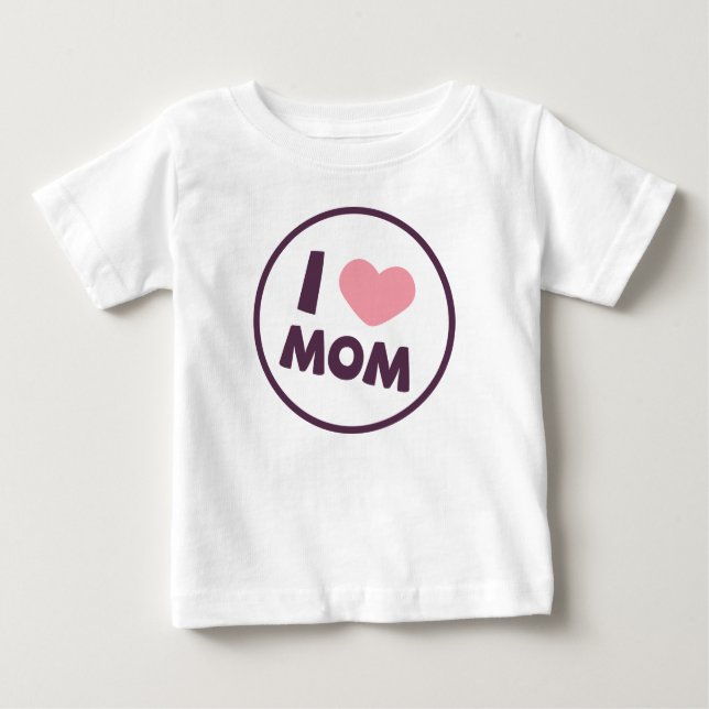 Bebé Simple, amo el día de la madre | Camiseta con plie (Anverso)