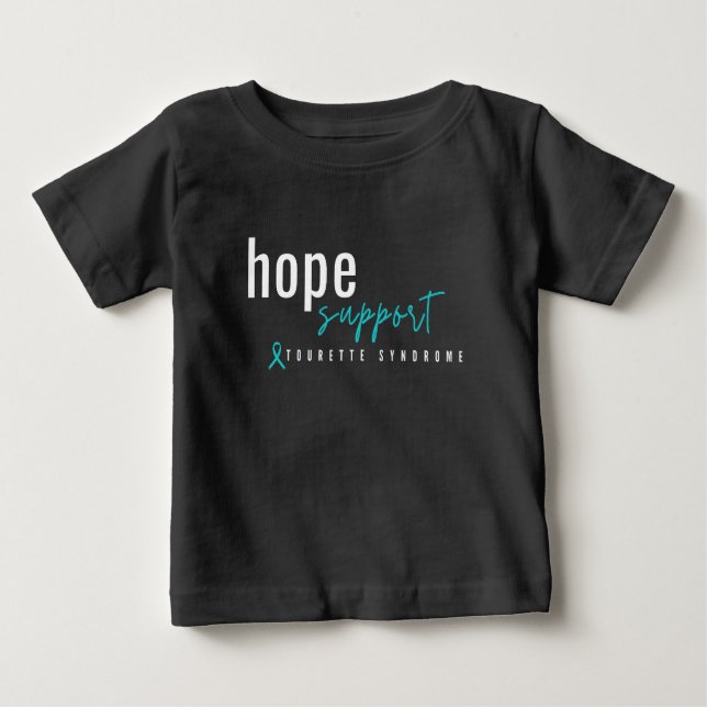 Bebé síndrome de tourette. apoyo de esperanza. Camiseta (Anverso)