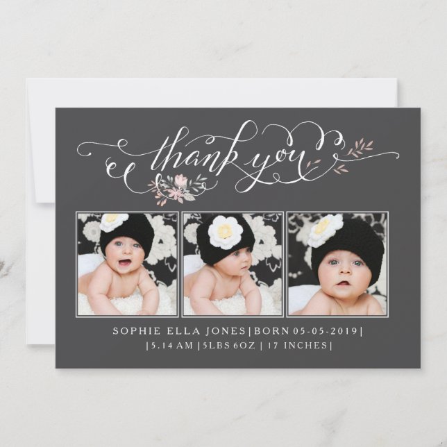 Bebé Sip y ver el anuncio de su nacimiento (Anverso)