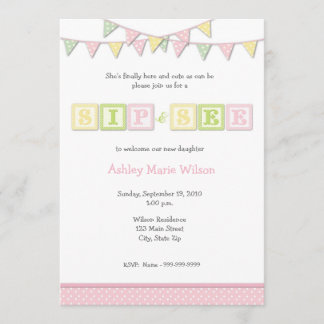 Bebé Sip y ver invitación