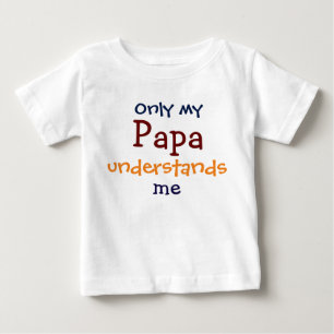 Bebé Solo mi papá me entiende la camiseta de mi hijo