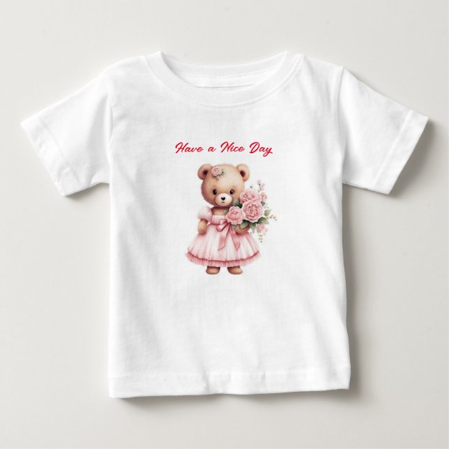 Bebé Sonrisas de difusión: Oso de peluche con camiseta  (Anverso)