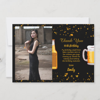 Bebe sorpresa cumpleaños tarjeta de agradecimiento