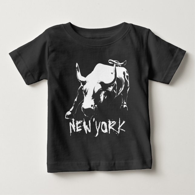 Bebé Souvenir de la camiseta Hoodie Bull NY (Anverso)
