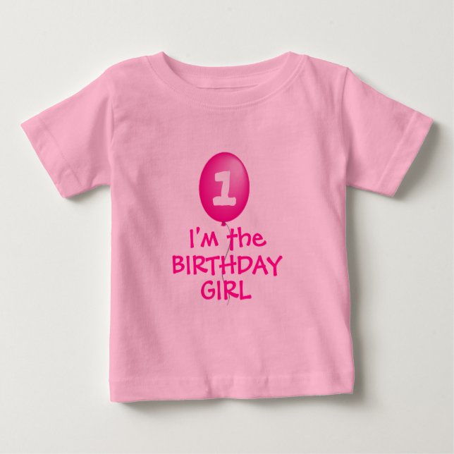 Bebé Soy la camiseta de CHICA de cumpleaños (Anverso)