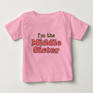 Bebé Soy la hermana media de la camiseta