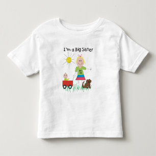 Bebé Soy una camiseta de la hermana mayor (rubia)