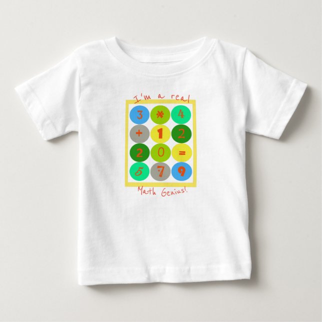 Bebé Soy una verdadera camiseta Genius Baby de matemáti (Anverso)
