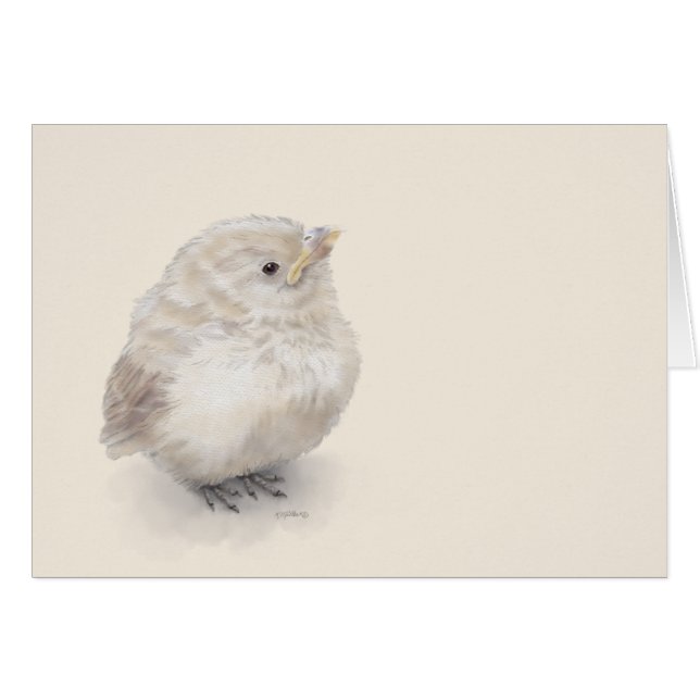 Bebé Sparrow Digital Watercolor (Anverso (Horizontal))