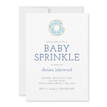 Bebé Sprinkle // Blue Boy Donut Shower Invitación