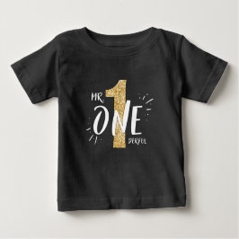 Bebé Sr Onemaravilloso Camiseta de cumpleaños Niño Oro 