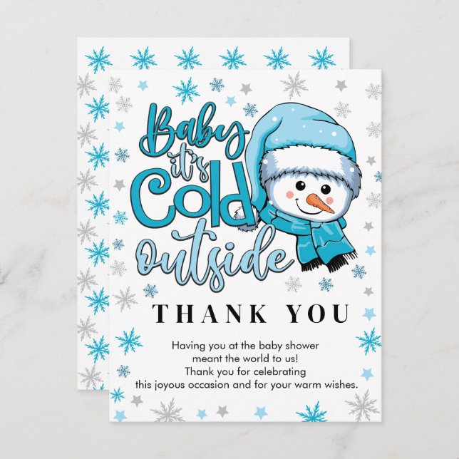 bebe su frío afuera gracias a las tarjetas (Anverso / Reverso)