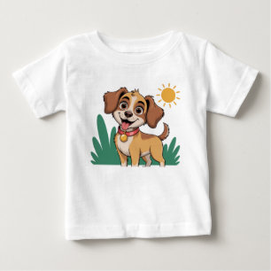 Bebé Sunny Dog - una camiseta llena de sonrisas