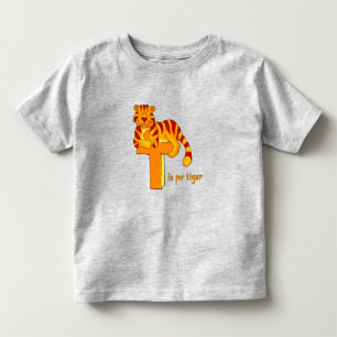 Bebé T está para la camiseta del animal de los niños