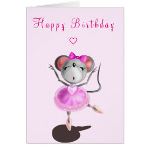 Bebé Tarjeta de cumpleaños Bailarina de ballet Rat