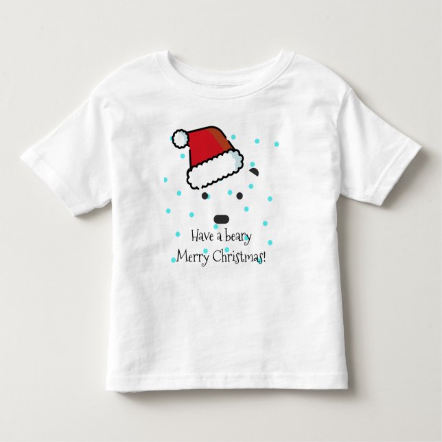 Bebé "Ten un beary Feliz Navidad", camiseta de un niño  (Anverso)