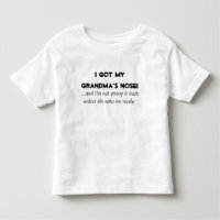 "Tengo la nariz de mi abuela" niños/bebés Camiseta