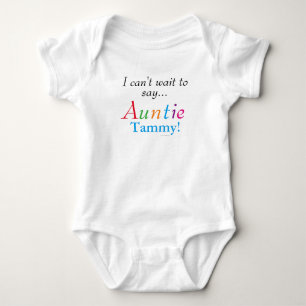 Bebé tía Nombre Personalizado Camisa de Infante Di