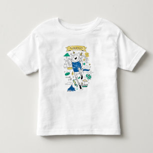 Bebé Tiempo de aventura   Camiseta Finn Sketch "Algebra