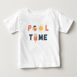 Bebé tiempo de pool. Camiseta para bebés y tiendas