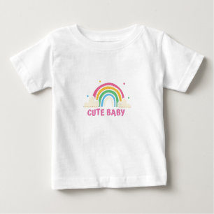 Bebé tipografía infantil colorida bebé camiseta
