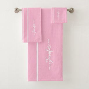 Bebé Tiras de Carreras Blanca Rosa Chicas Monogram