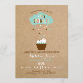 Bebé torta rociada Invitación Baby Shower