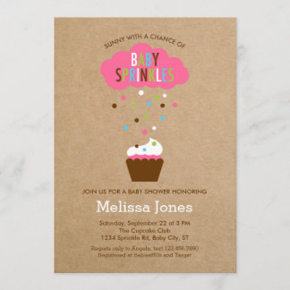 Bebé torta rociada Invitación Baby Shower
