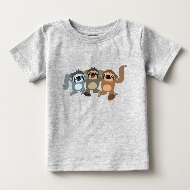 Bebé Tres tragamonedas de Personalizado lindo Camiseta  (Anverso)