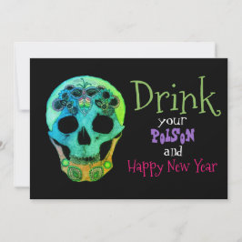 Bebe tu poción y feliz invitación para el año nuev