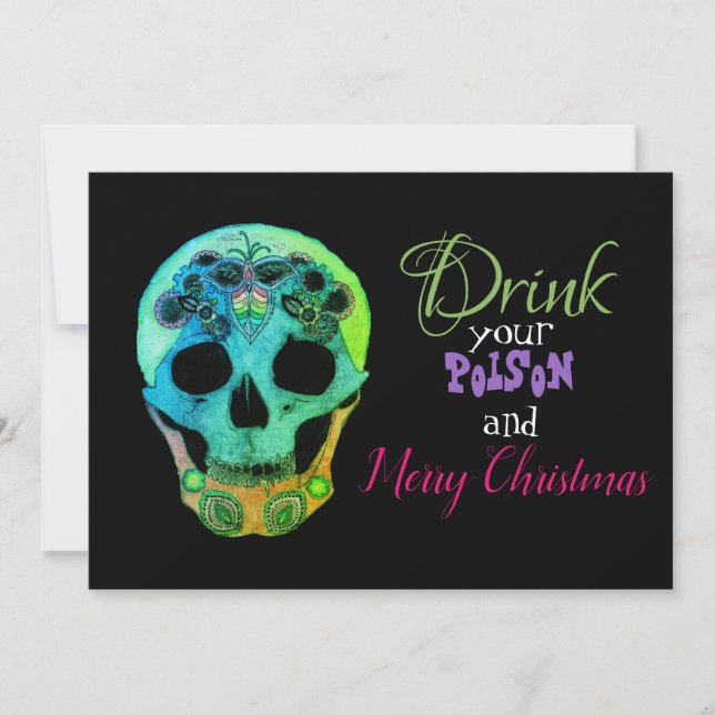 Bebe tu veneno y Invitación de Feliz Navidad (Anverso)