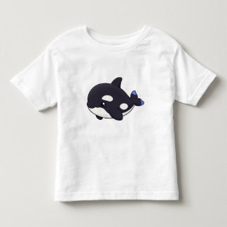 Bebé Un diseño de camiseta de bolsillo de orca minimali