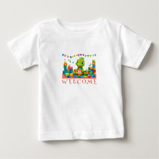 Bebé Un juguetón bloquea la camiseta de los niños