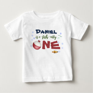 Bebé Una camiseta de cumpleaños de pescadores