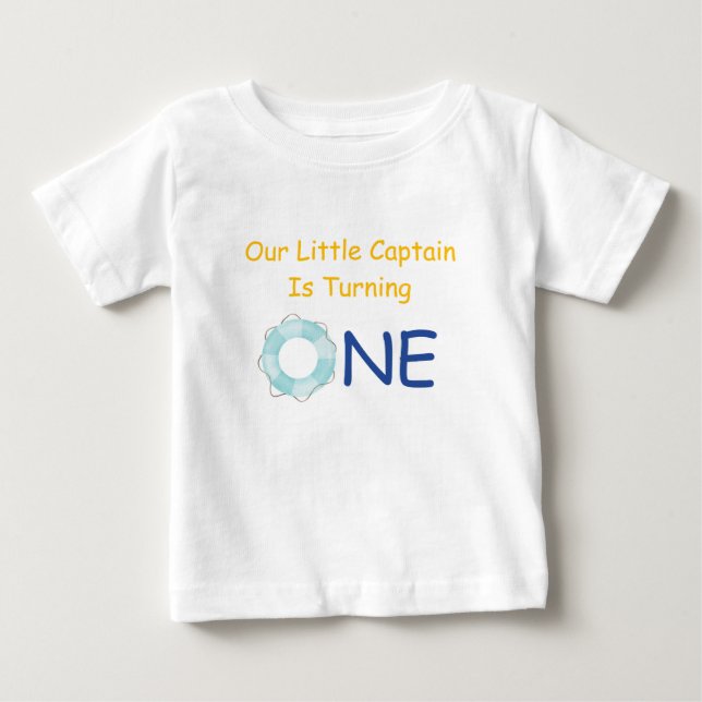 Bebé Una camiseta de pequeño capitán (Anverso)