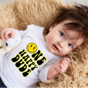 Bebé Una camiseta de tipo feliz