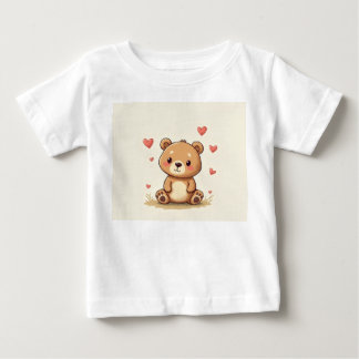 Bebé Una linda camiseta de oso de peluche