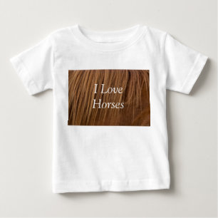 Bebé Una Manera de Caballo Me Encanta Caballos Camiseta