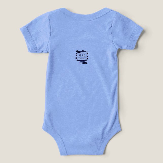 Bebé una pieza con arte original (Diseño Reverso )