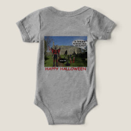 bebé una pieza. feliz halloween. diablo de cabra