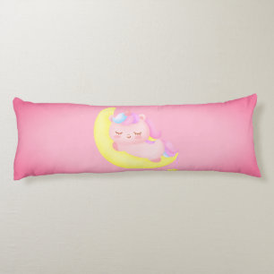 Bebé Unicornio Durmiendo En La Almohada Del Cuerpo