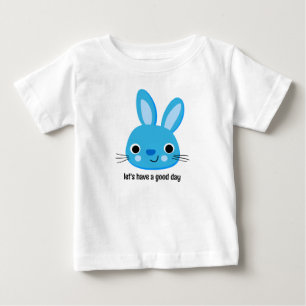 Bebé Vamos a Tener un Buen Día Camiseta Azul de Conejit
