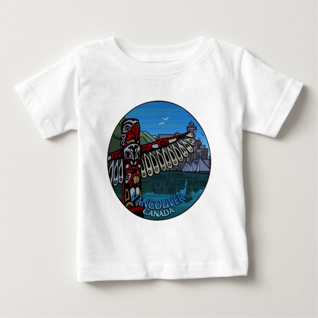 Bebé Vancouver Souvenir Larga camiseta de manga Canadá  (Anverso)
