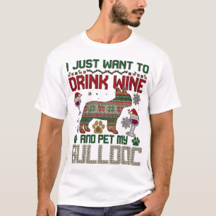 Bebe Vino Bulldog Perro Jersey Feo Sombrero de San