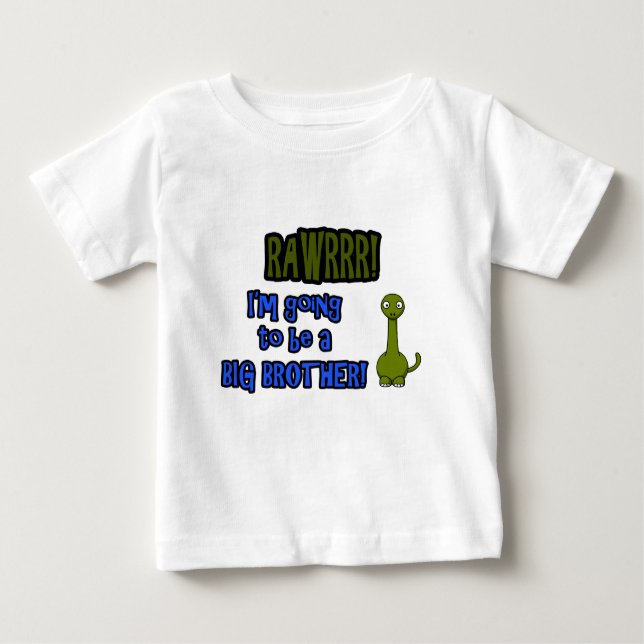 Bebé Voy a ser una camiseta de dinosaurio hermano mayor (Anverso)