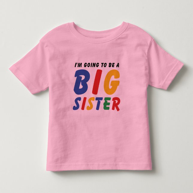 Bebé Voy a ser una gran camiseta de hermana (Anverso)