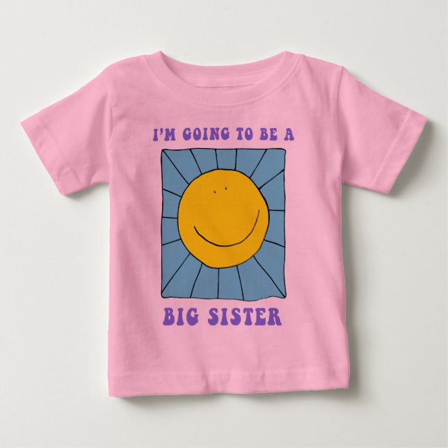 Bebé Voy a ser una gran camiseta de hermana (Anverso)